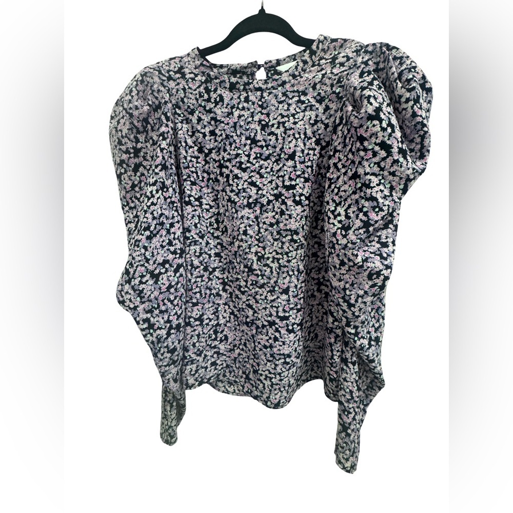 H&M Floral Blouse - Black, Purple and Pink